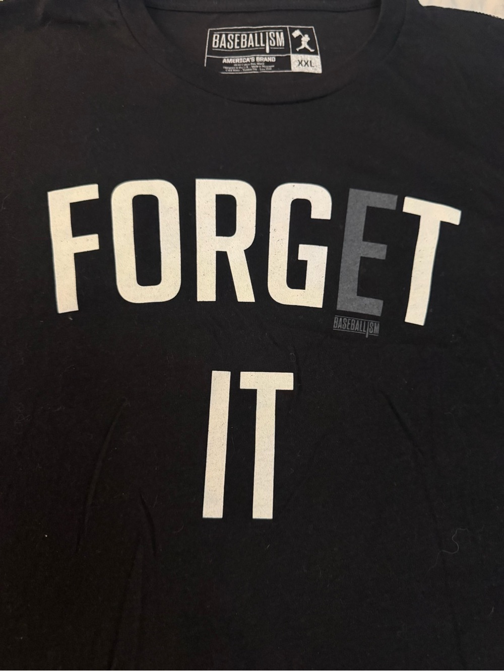 Baseballism “Forget It” T-Shirt Black Men’s XXL